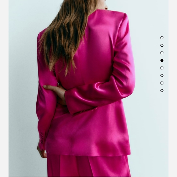 Zara TIED SATIN EFFECT BLAZER bloggers favorite - Picture 12 of 16